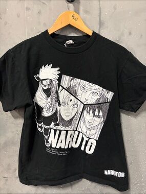 Naruto Black Short Sleeve Graphic Tee Collectible Anime